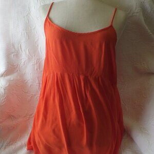 Orange Summer Top Sleeveless Size Medium